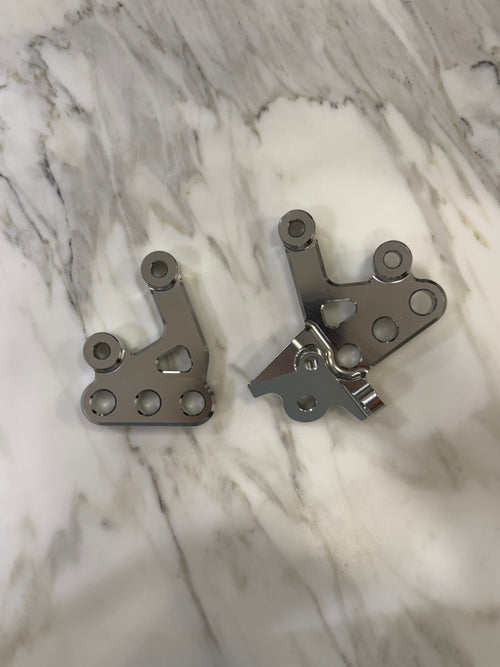 Chrome Silver Foot Peg Brackets for Sur-Ron Light Bee X & E-Ride Pro – Heavy Duty Upgrade