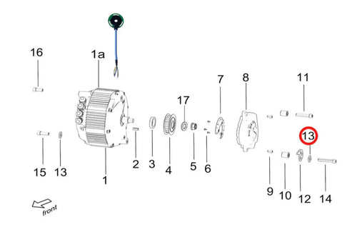 Surron Light Bee - OEM Motor Position Adjuster Fix Plate