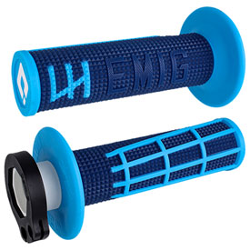 Odi V2 Emig 2.0 MX Lock-On Grips Navy/Cyan
