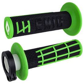 Odi V2 Emig 2.0 MX Lock-On Grips Navy/Cyan